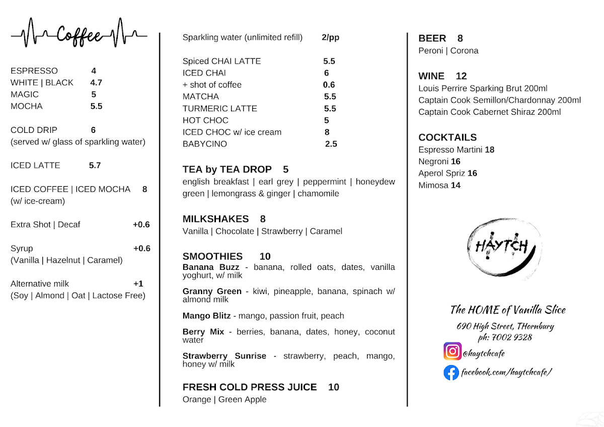 Menu - Haytch photo 2