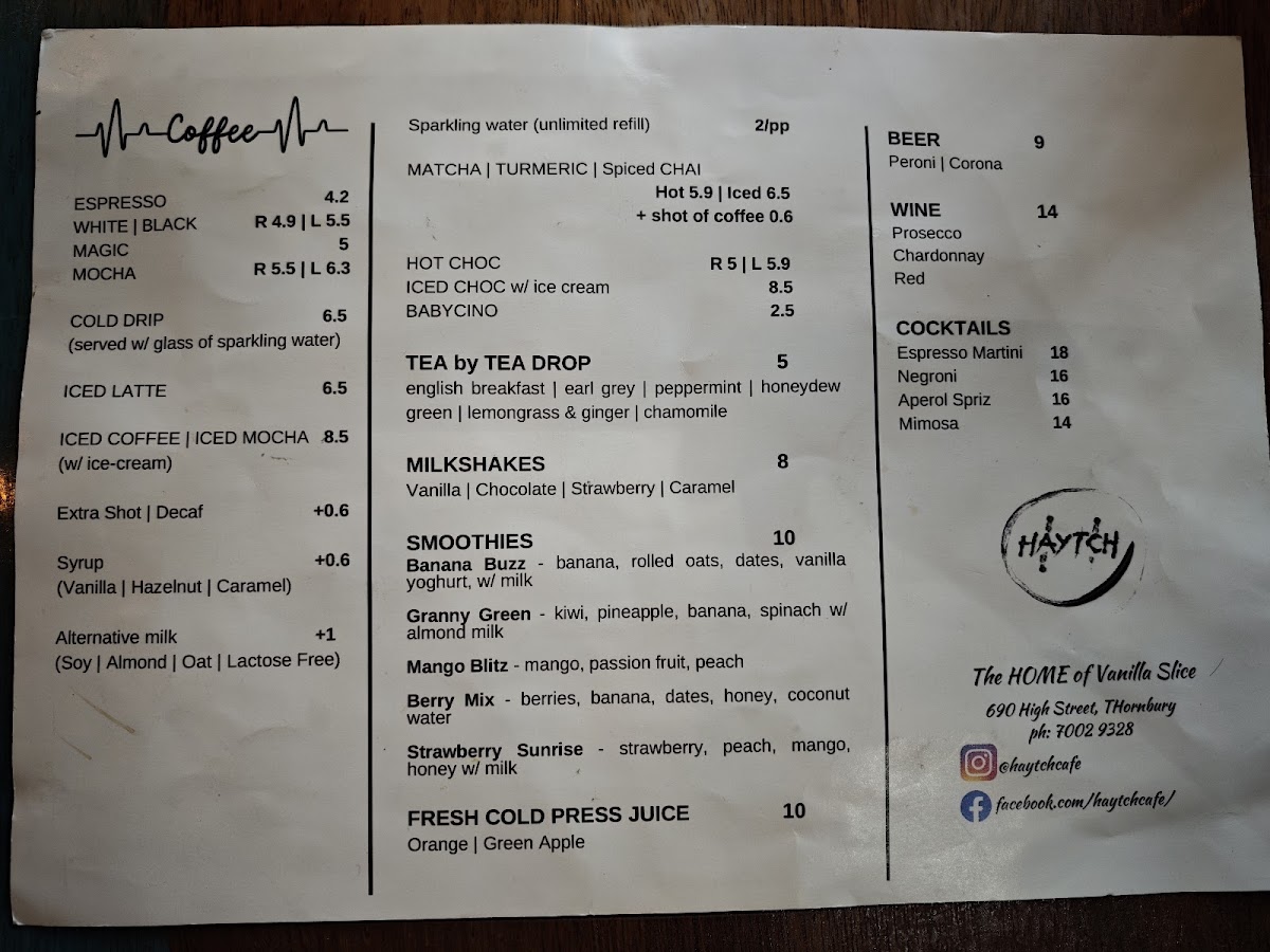 Menu - Haytch photo 4