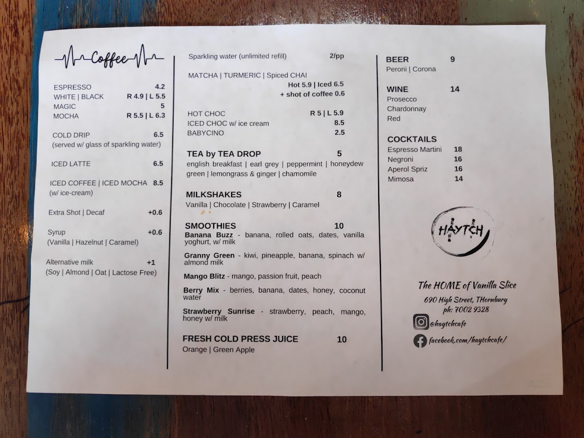 Menu - Haytch photo 7